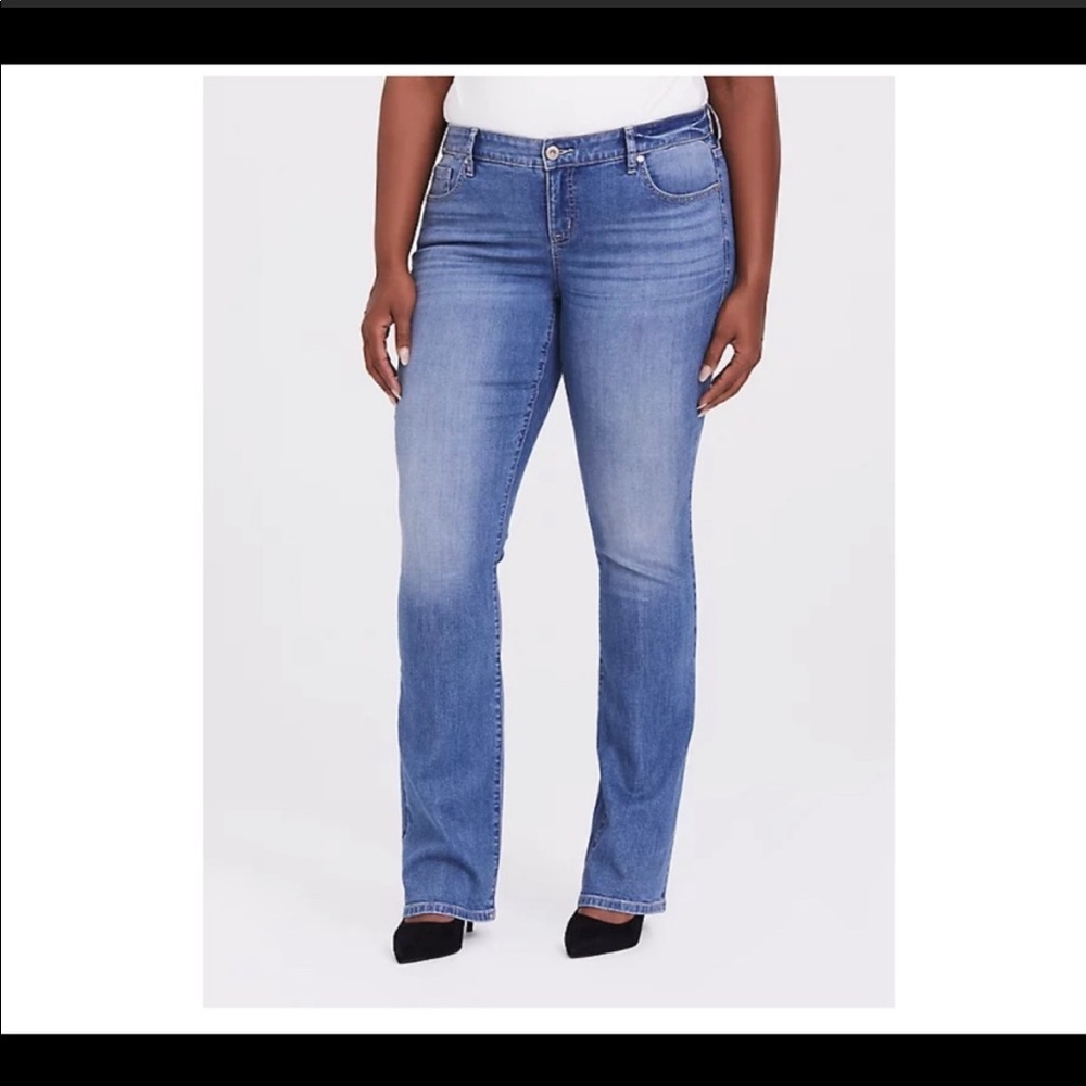 Torrid slim boot jeans vintage stretch light wash